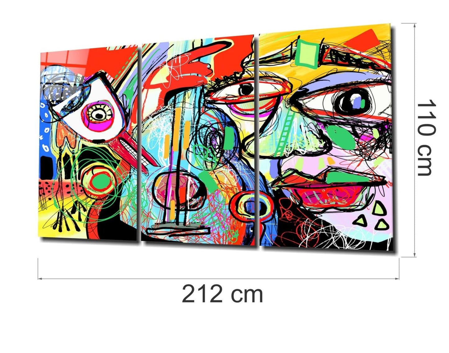 Abstract Cello UV Digital Painted Frameless Glass Wall Art or Decor - Art Gallery EU - 1