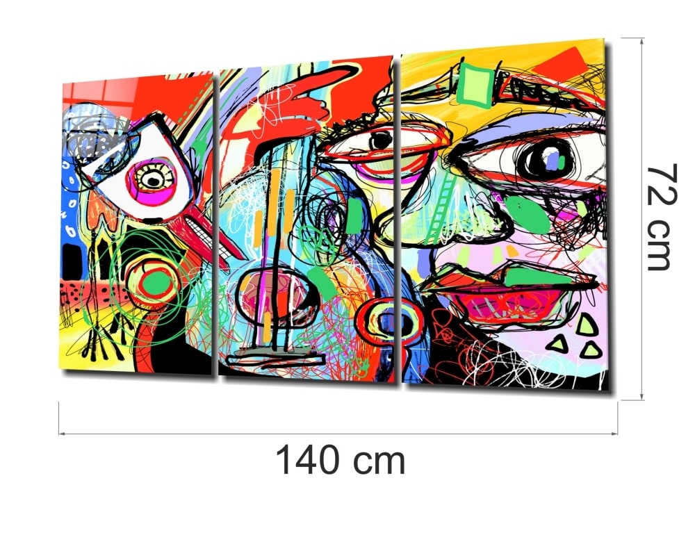 Abstract Cello UV Digital Painted Frameless Glass Wall Art or Decor - Art Gallery EU - 3