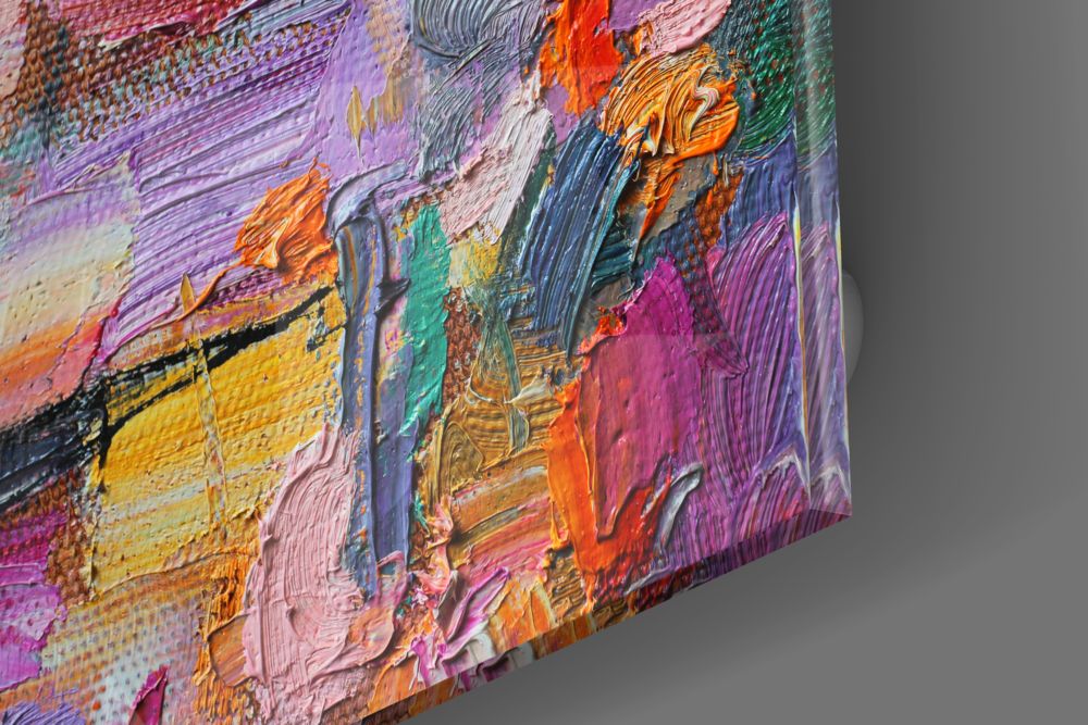 Abstract Glass UV Digital Painted Frameless Glass Wall Art or Decor - Art Gallery EU - 3