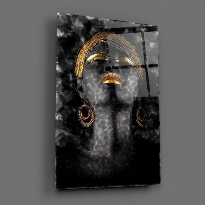 African Woman UV Digital Painted Frameless Glass Wall Art or Decor - Art Gallery EU - 2