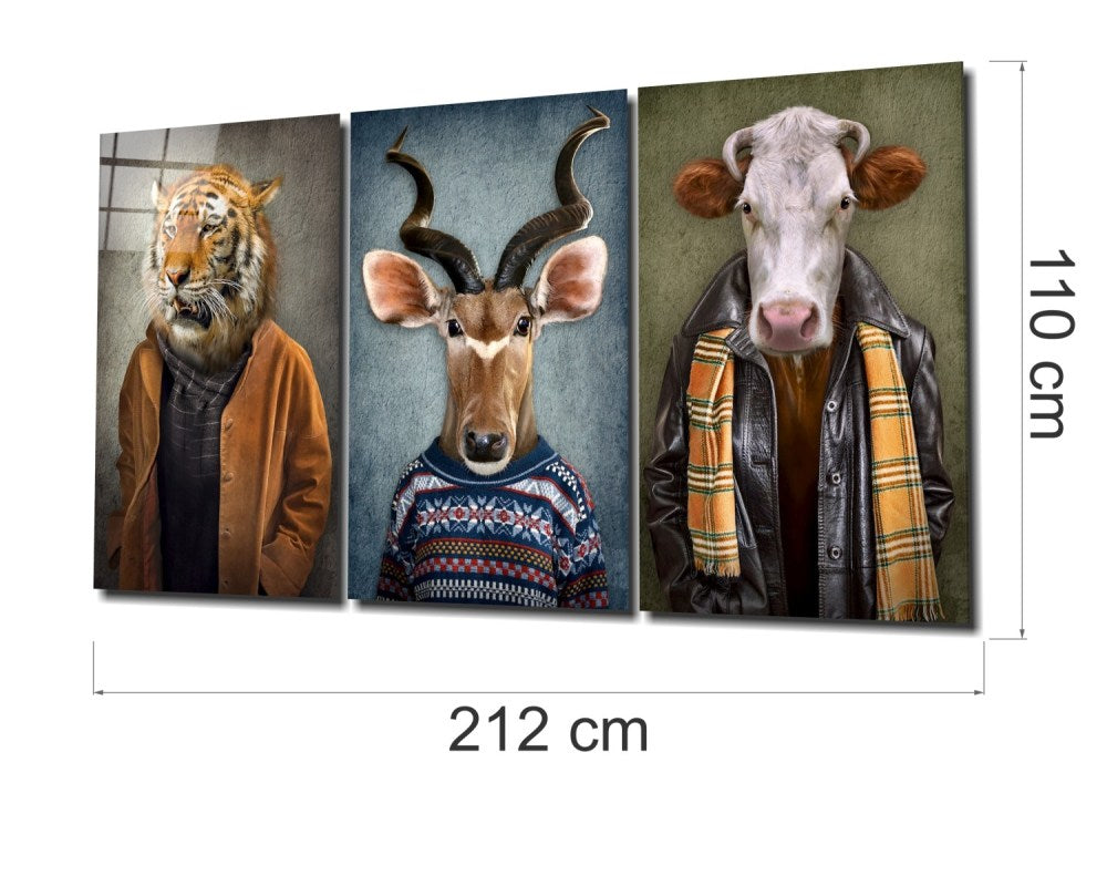 Animal Head UV Digital Painted Frameless Glass Wall Art or Decor - Art Gallery EU - 1