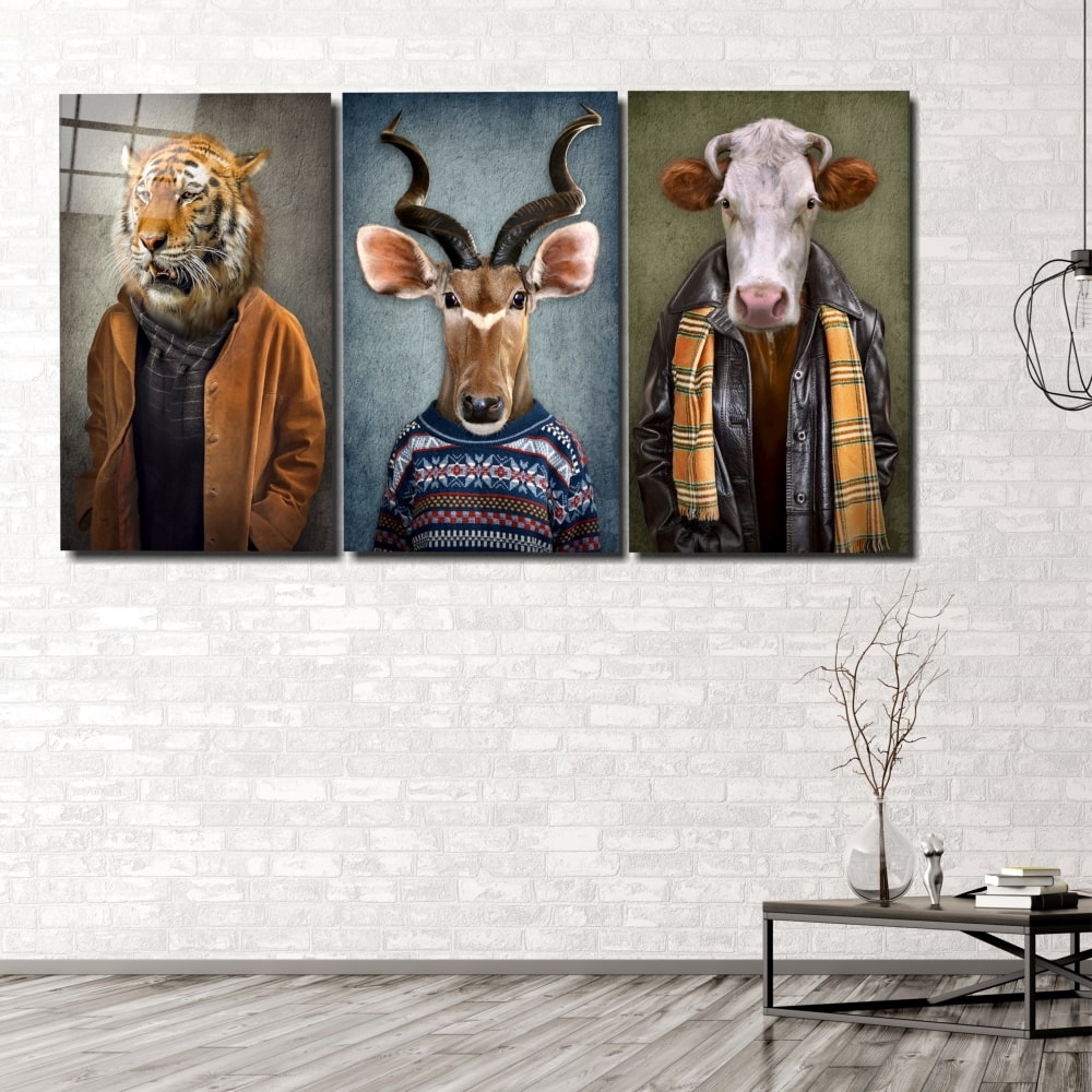 Animal Head UV Digital Painted Frameless Glass Wall Art or Decor - Art Gallery EU - 4