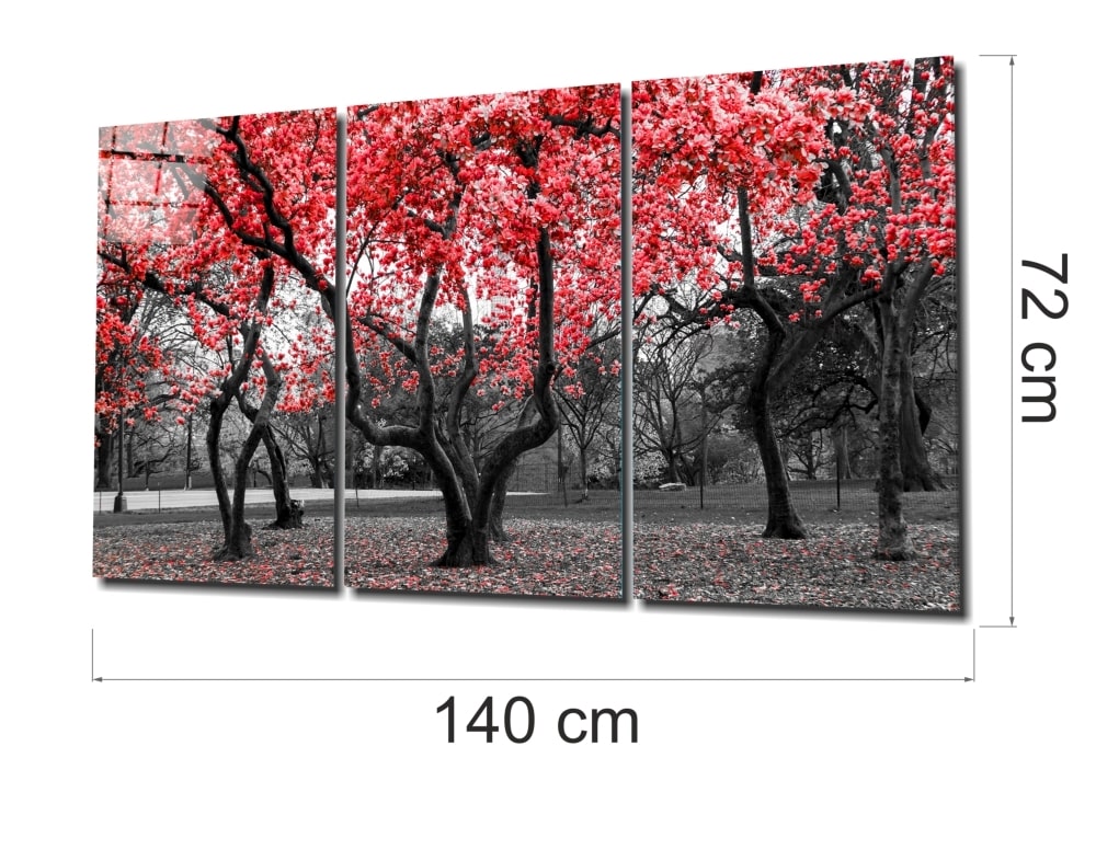 Autumn Trees UV Digital Painted Frameless Glass Wall Art or Decor - Art Gallery EU - 1