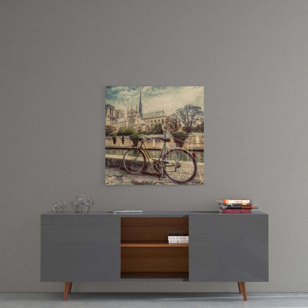 Bike and City UV Digital Painted Frameless Glass Wall Art or Decor - Art Gallery EU - 4