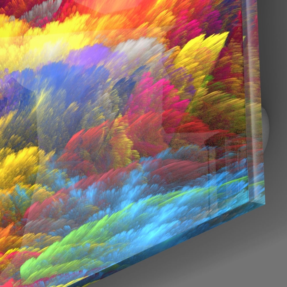 Color Burst UV Digital Painted Frameless Glass Wall Art or Decor - Art Gallery EU - 1