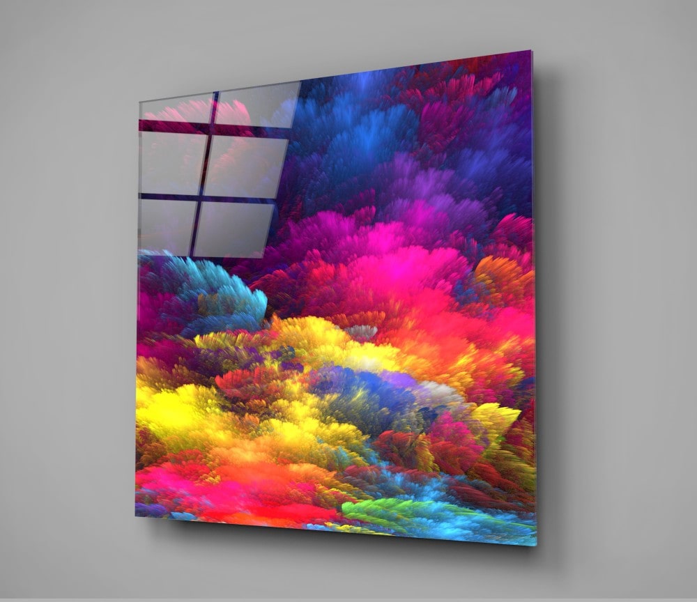 Color Burst UV Digital Painted Frameless Glass Wall Art or Decor - Art Gallery EU - 2