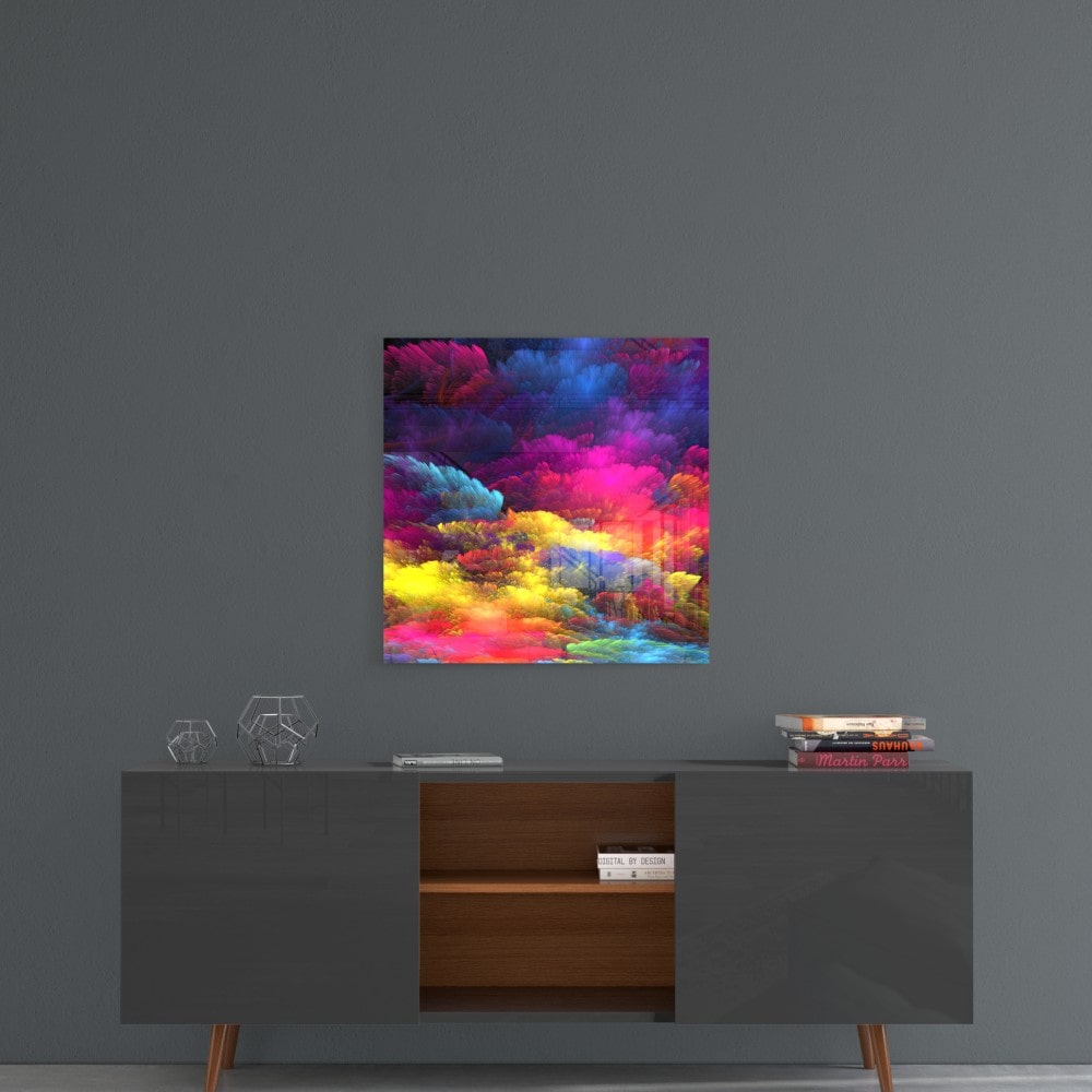 Color Burst UV Digital Painted Frameless Glass Wall Art or Decor - Art Gallery EU - 4