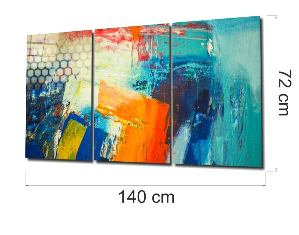Colorful Brush UV Digital Painted Frameless Glass Wall Art or Decor - Art Gallery EU - 1