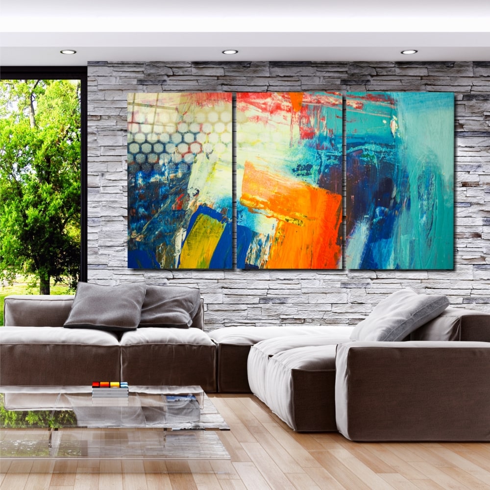 Colorful Brush UV Digital Painted Frameless Glass Wall Art or Decor - Art Gallery EU - 4
