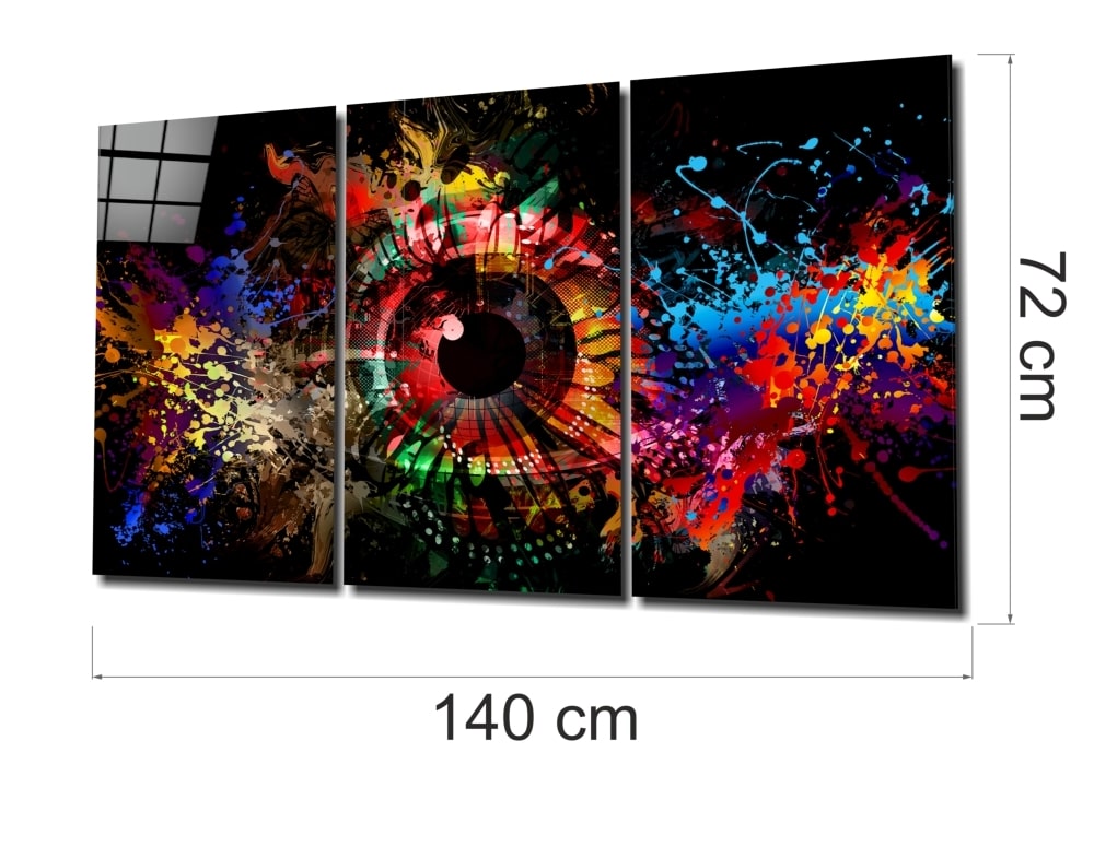 Colors in My Eyes UV Digital Painted Frameless Glass Wall Art or Decor - Art Gallery EU - 1