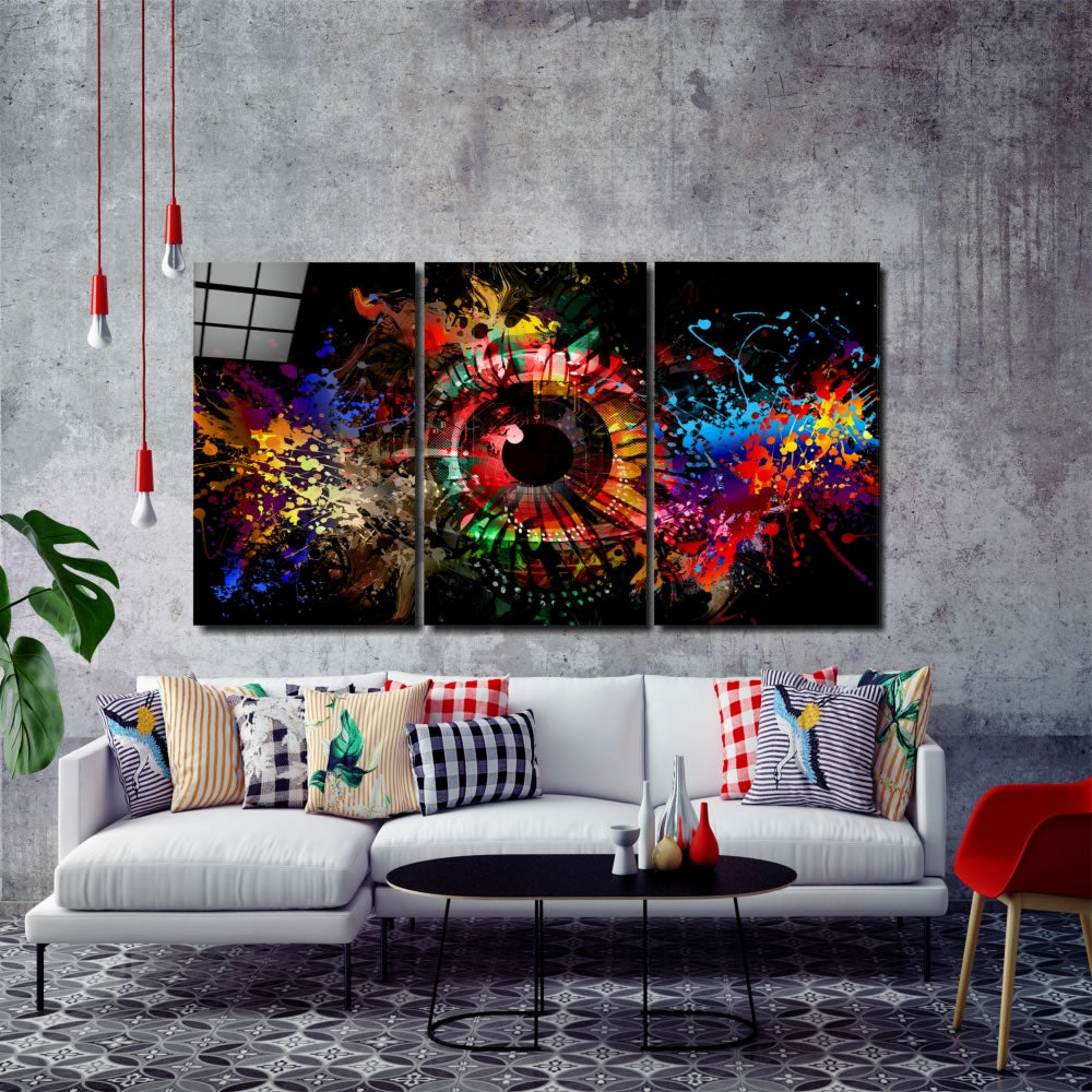 Colors in My Eyes UV Digital Painted Frameless Glass Wall Art or Decor - Art Gallery EU - 4