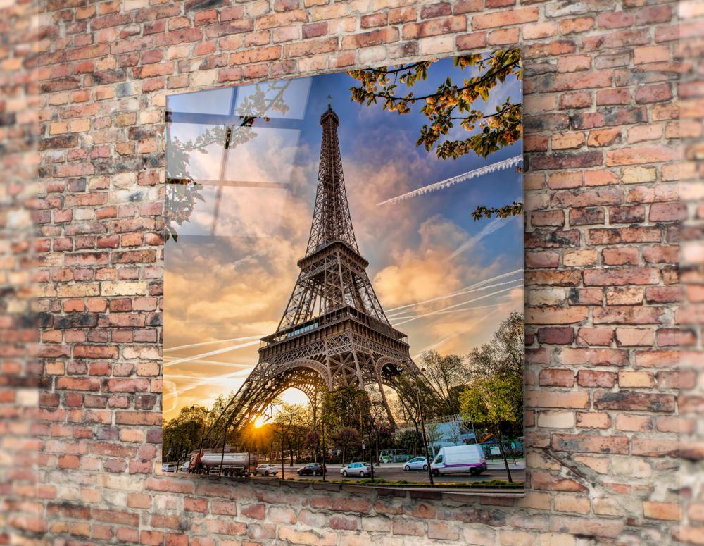 Eiffel Tower UV Digital Painted Frameless Glass Wall Art or Decor - Art Gallery EU - 1