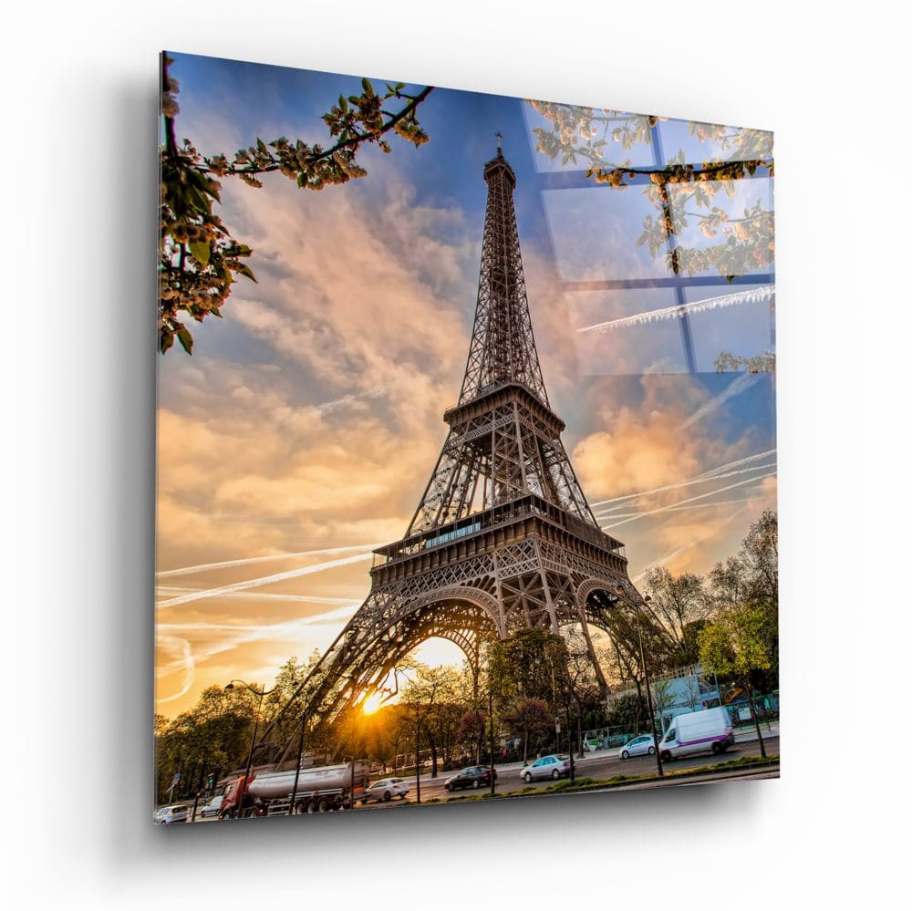 Eiffel Tower UV Digital Painted Frameless Glass Wall Art or Decor - Art Gallery EU - 2