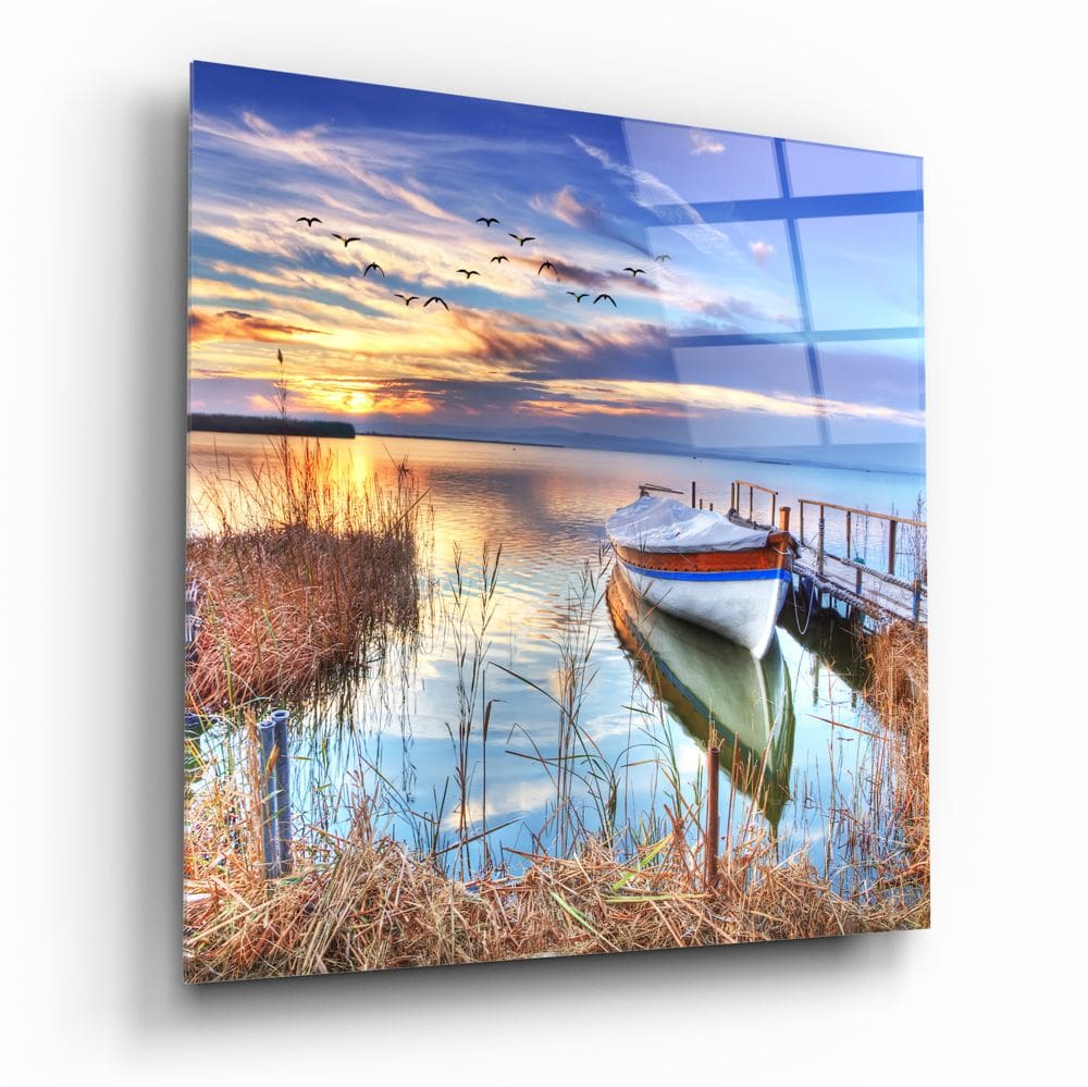 Lake Landscape UV Digital Painted Frameless Glass Wall Art or Decor - Art Gallery EU - 2