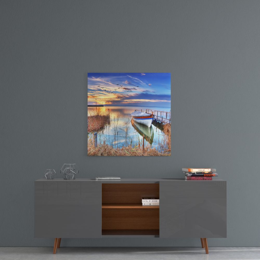 Lake Landscape UV Digital Painted Frameless Glass Wall Art or Decor - Art Gallery EU - 4