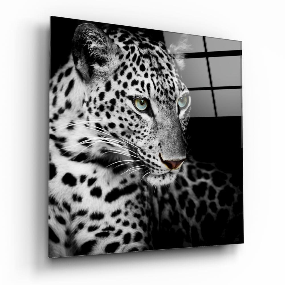 Leopard White UV Digital Painted Frameless Glass Wall Art or Decor - Art Gallery EU - 3