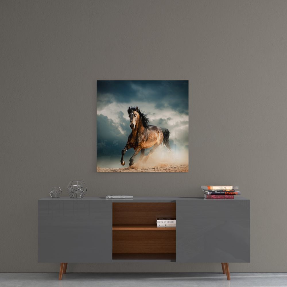 Running Horse UV Digital Painted Frameless Glass Wall Art or Decor - Art Gallery EU - 4