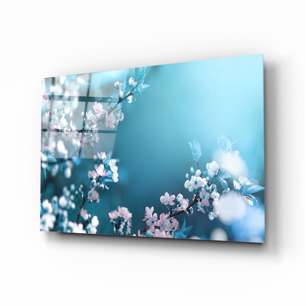 Spring Flowers UV Digital Painted Frameless Glass Wall Art or Decor - Art Gallery EU - 3