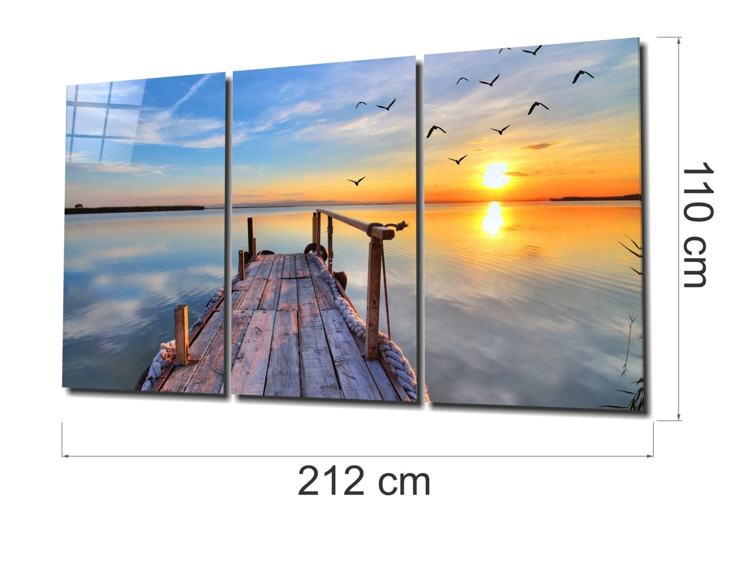 Sunset on the Beach UV Digital Painted Frameless Glass Wall Art or Decor - Art Gallery EU - 6