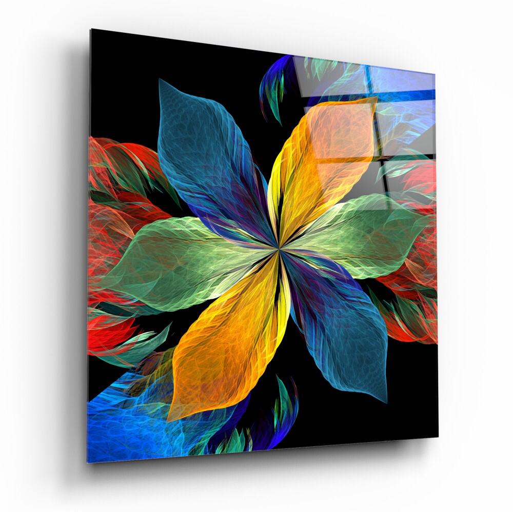 The Colorful Flower UV Digital Painted Frameless Glass Wall Art or Decor - Art Gallery EU - 1