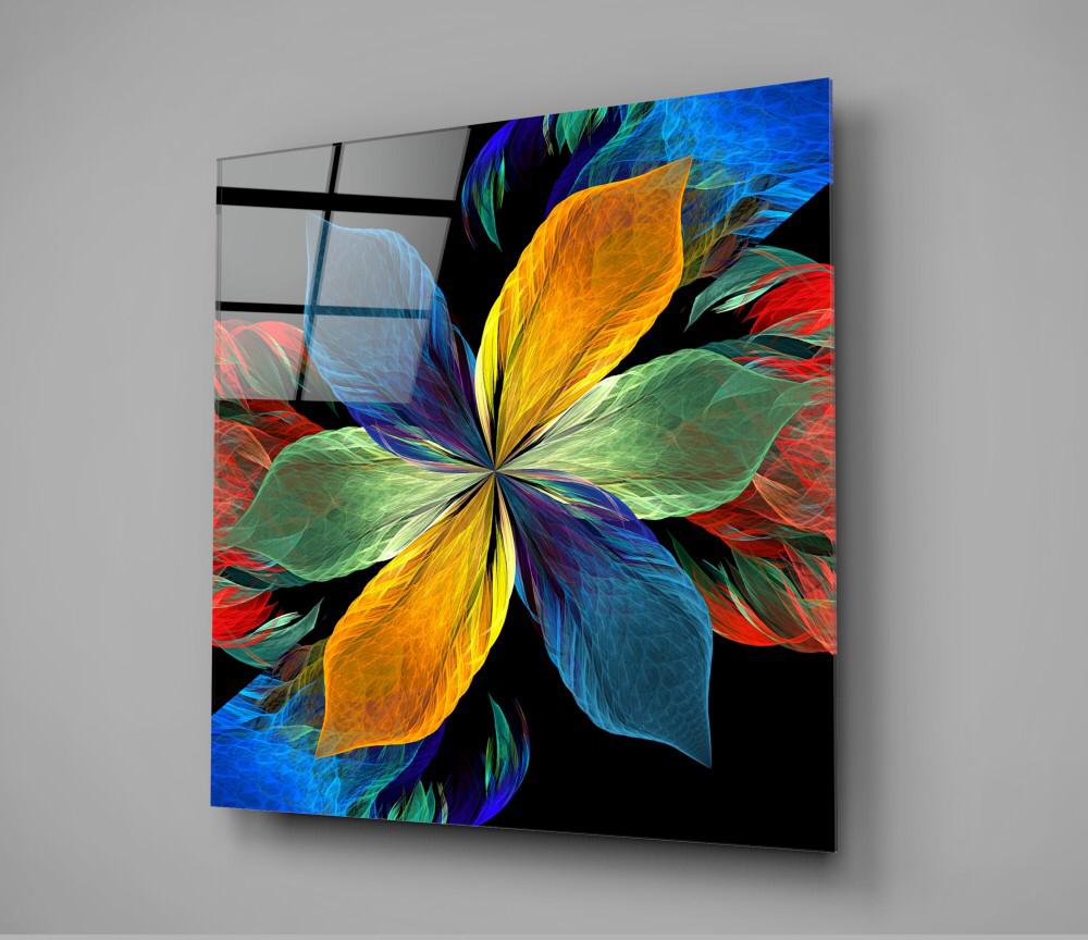 The Colorful Flower UV Digital Painted Frameless Glass Wall Art or Decor - Art Gallery EU - 3