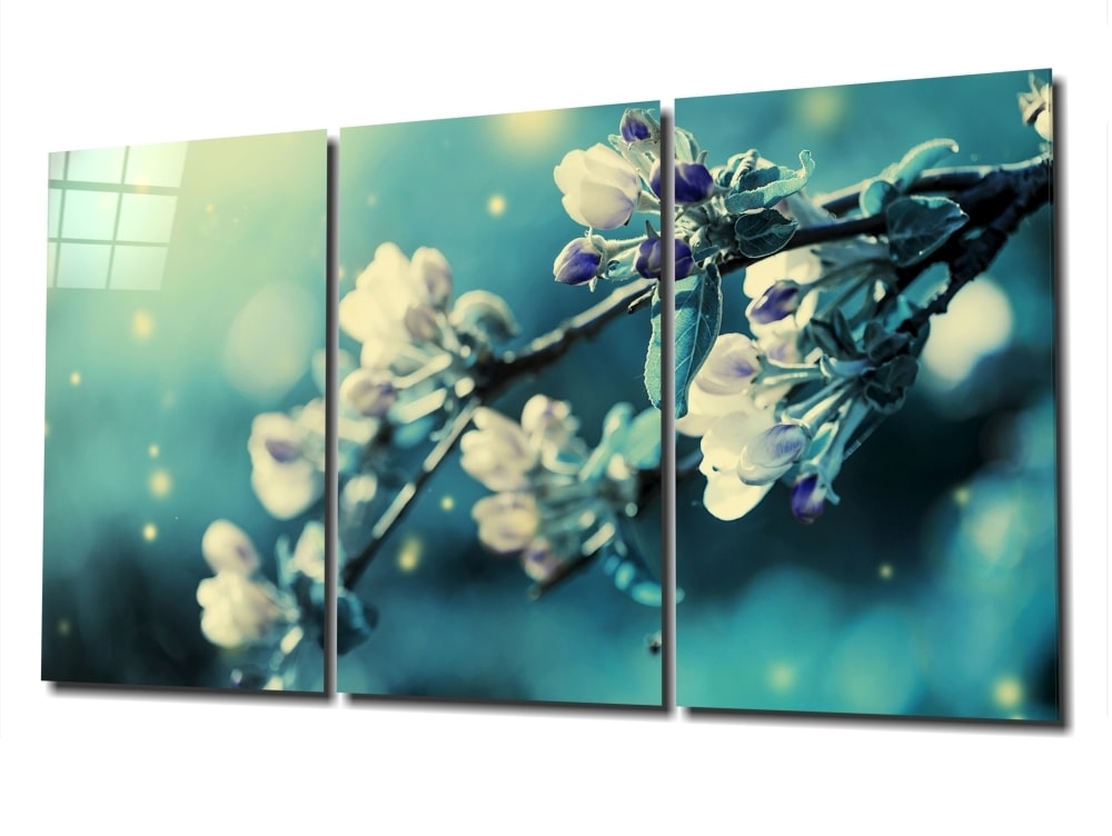 The Spring Flowers UV Digital Painted Frameless Glass Wall Art or Decor - Art Gallery EU - 2