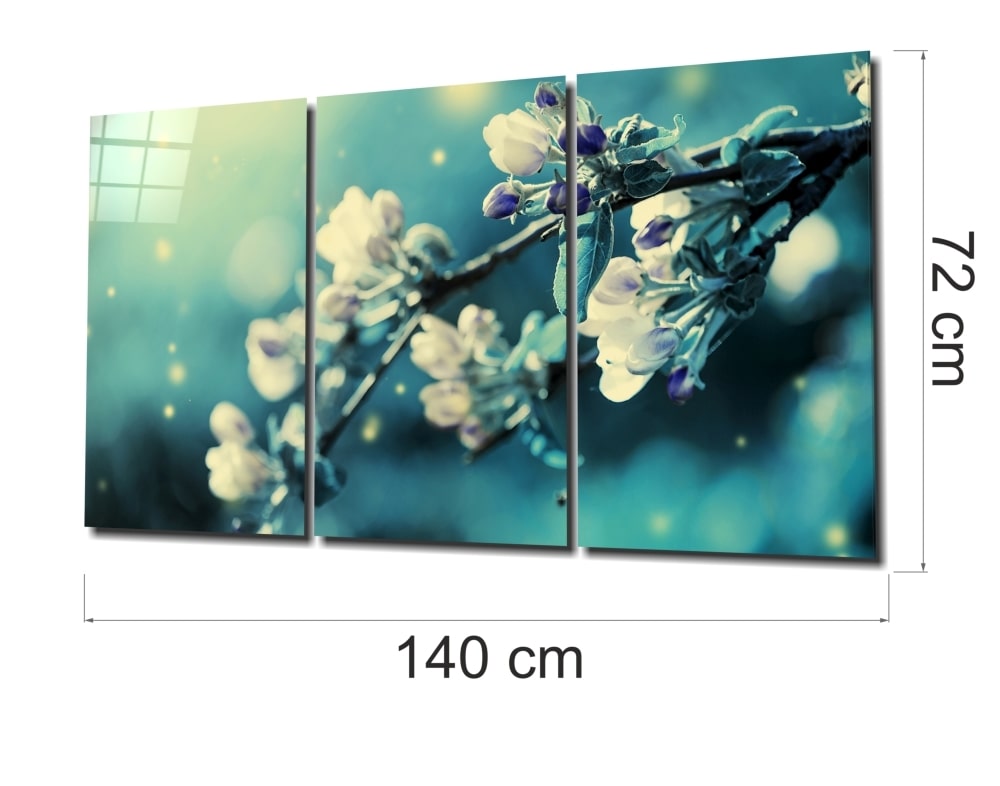 The Spring Flowers UV Digital Painted Frameless Glass Wall Art or Decor - Art Gallery EU - 3
