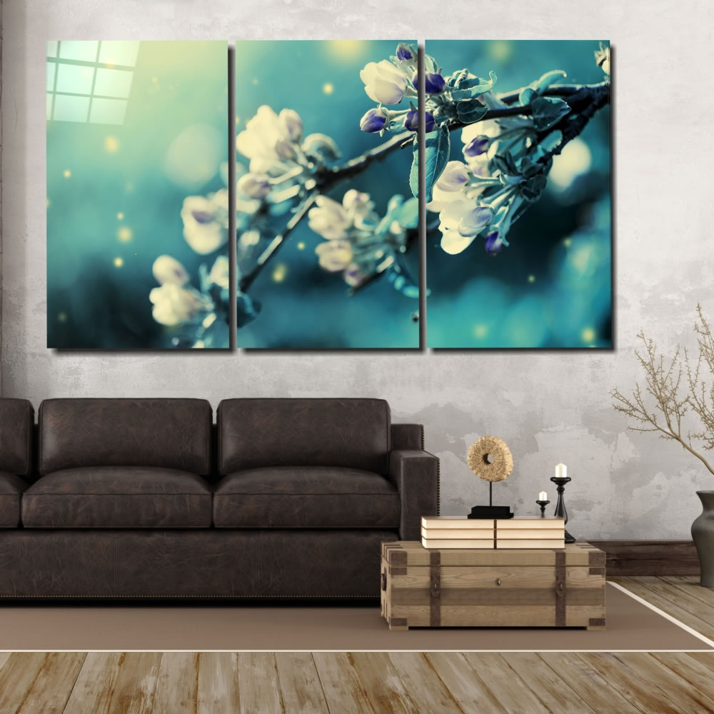 The Spring Flowers UV Digital Painted Frameless Glass Wall Art or Decor - Art Gallery EU - 4