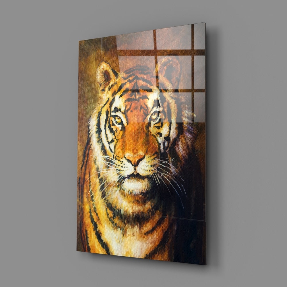 The Tiger UV Digital Painted Frameless Glass Wall Art or Decor - Art Gallery EU - 1