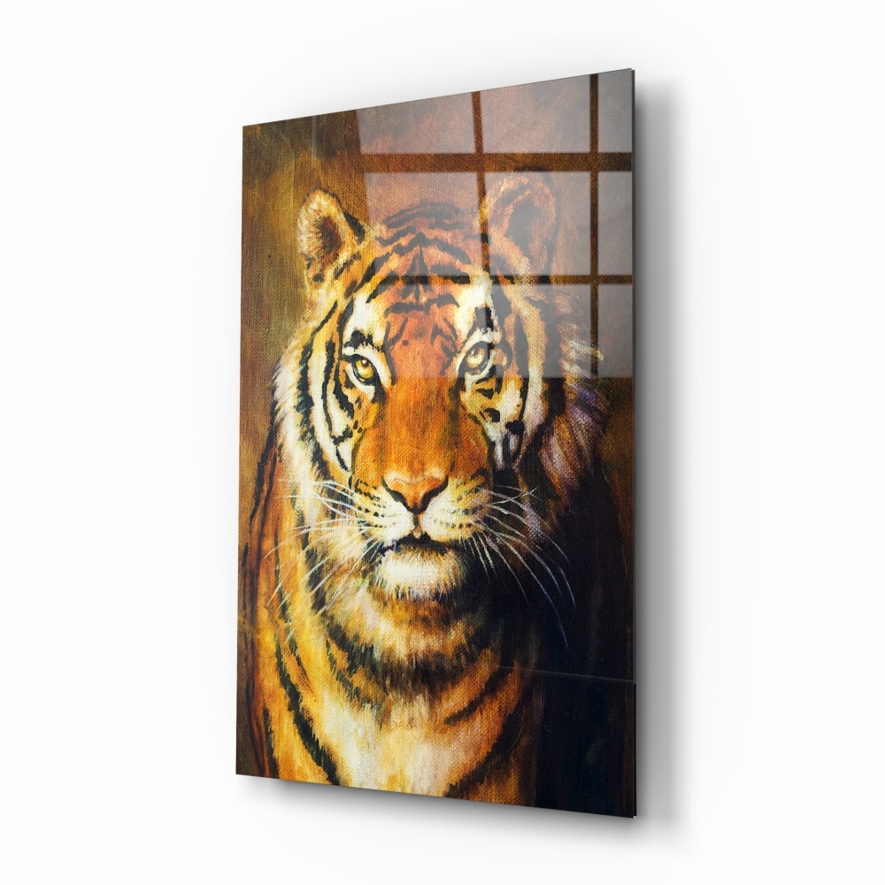 The Tiger UV Digital Painted Frameless Glass Wall Art or Decor - Art Gallery EU - 2