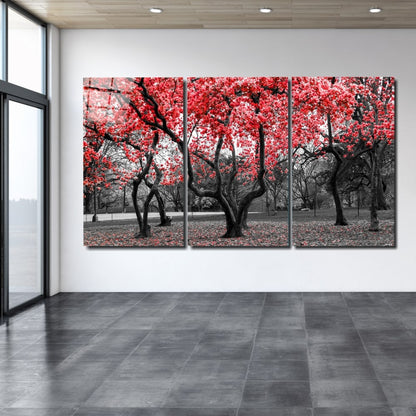 Autumn Trees UV Digital Painted Frameless Glass Wall Art or Decor - Art Gallery EU - 4
