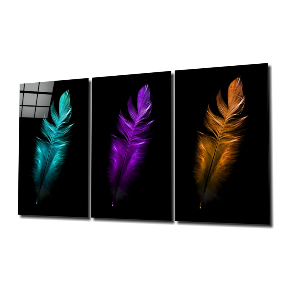 Bird Feathers Mega Glass Painting