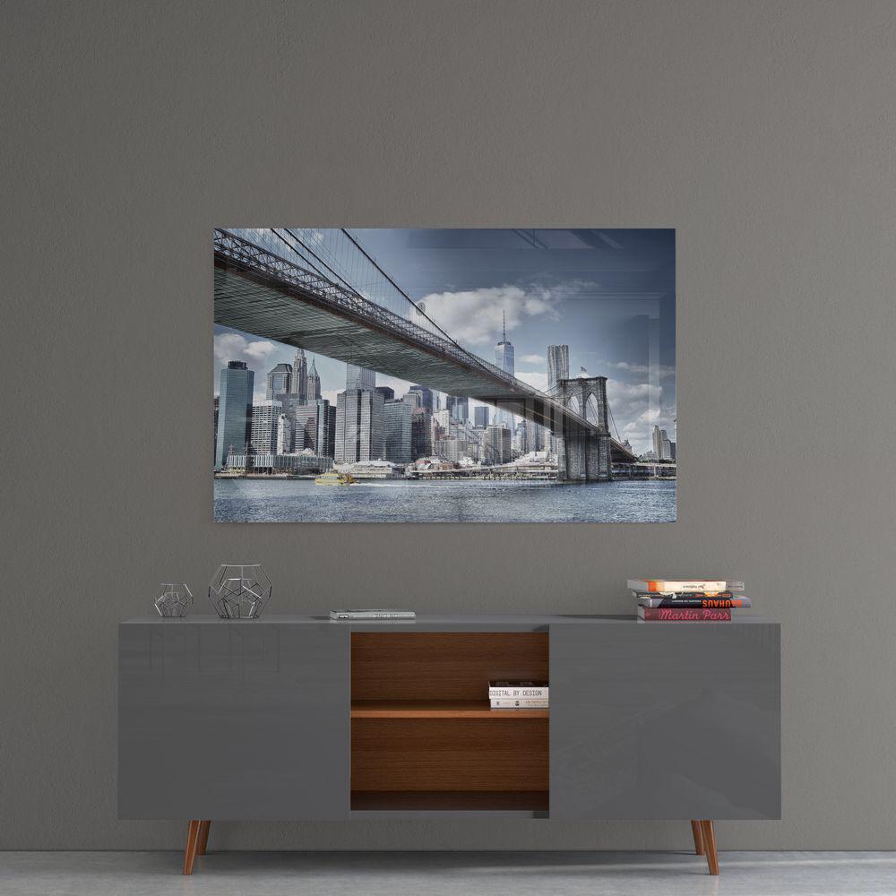 Brooklyn Bridge UV Digital Painted Frameless Glass Wall Art or Decor - Art Gallery EU - 1