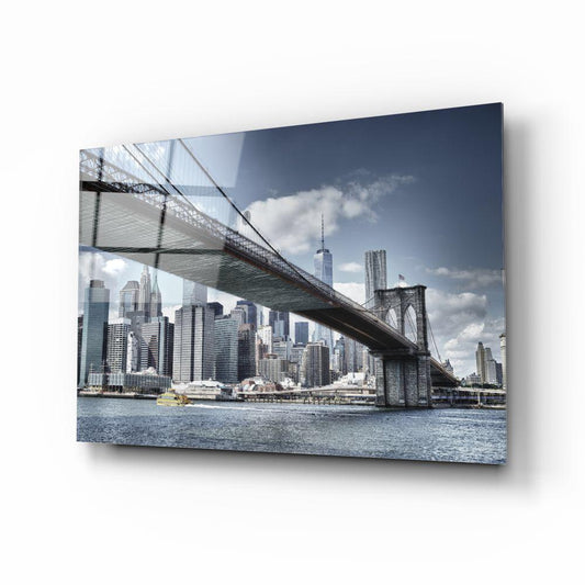 Brooklyn Bridge UV Digital Painted Frameless Glass Wall Art or Decor - Art Gallery EU - 2