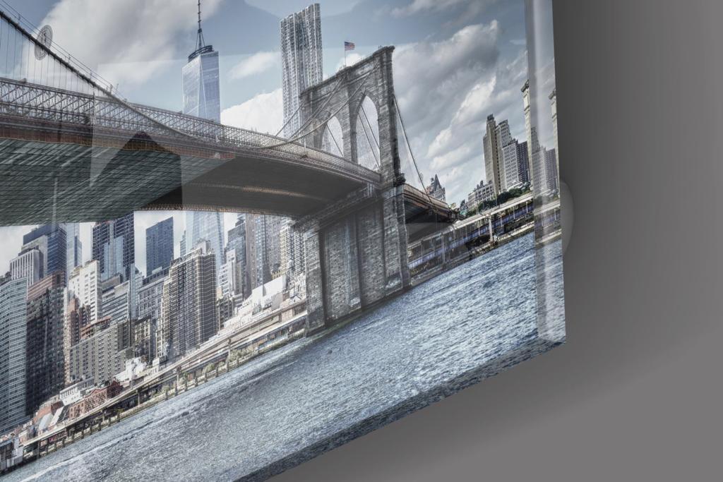 Brooklyn Bridge UV Digital Painted Frameless Glass Wall Art or Decor - Art Gallery EU - 3