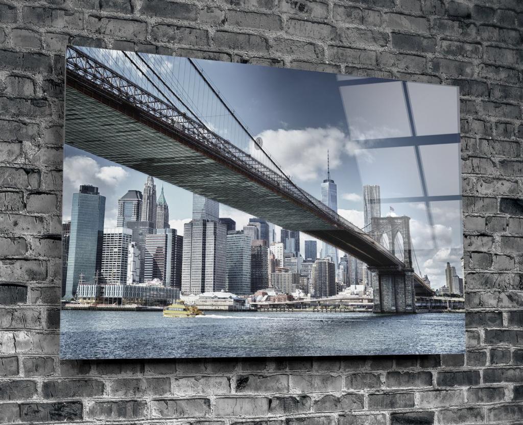 Brooklyn Bridge UV Digital Painted Frameless Glass Wall Art or Decor - Art Gallery EU - 5