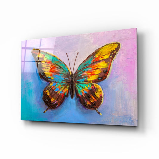 Butterfly Glass UV Digital Painted Frameless Glass Wall Art or Decor - Art Gallery EU - 2
