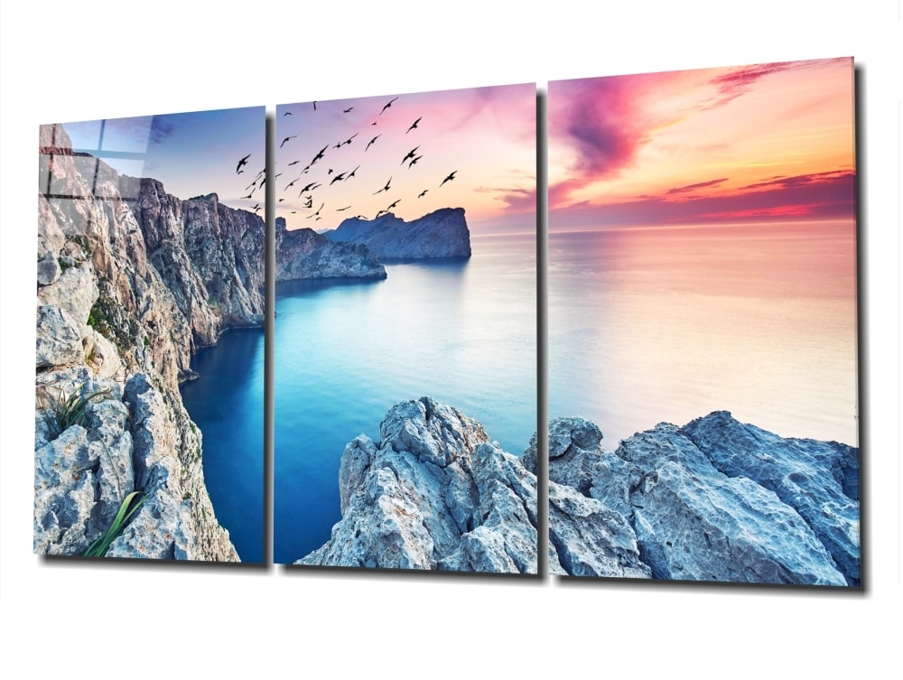 Coastal Mega UV Digital Painted Frameless Glass Wall Art or Decor - Art Gallery EU - 1
