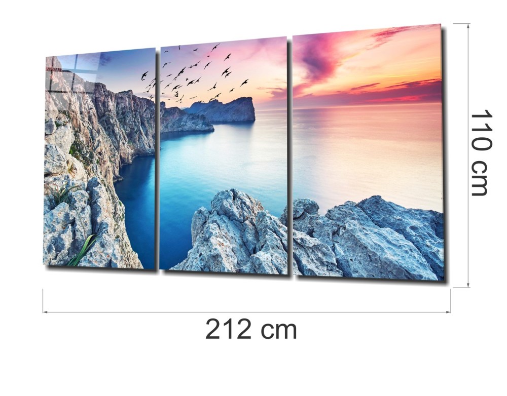 Coastal Mega UV Digital Painted Frameless Glass Wall Art or Decor - Art Gallery EU - 2