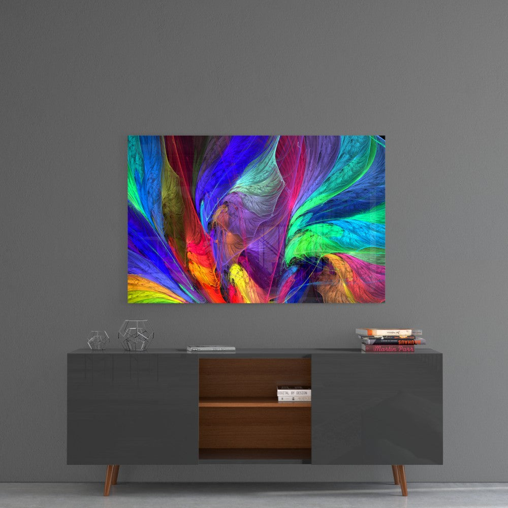 Colorful Patterns UV Digital Painted Frameless Glass Wall Art or Decor - Art Gallery EU - 4