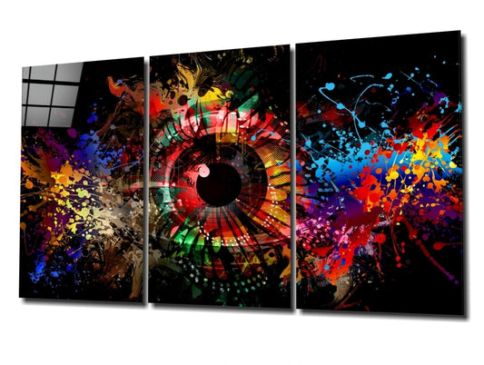 Colors in My Eyes UV Digital Painted Frameless Glass Wall Art or Decor - Art Gallery EU - 3