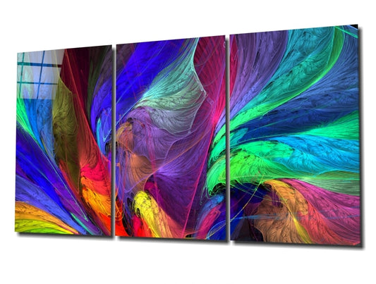 Dance of Colors UV Digital Painted Frameless Glass Wall Art or Decor - Art Gallery EU - 1
