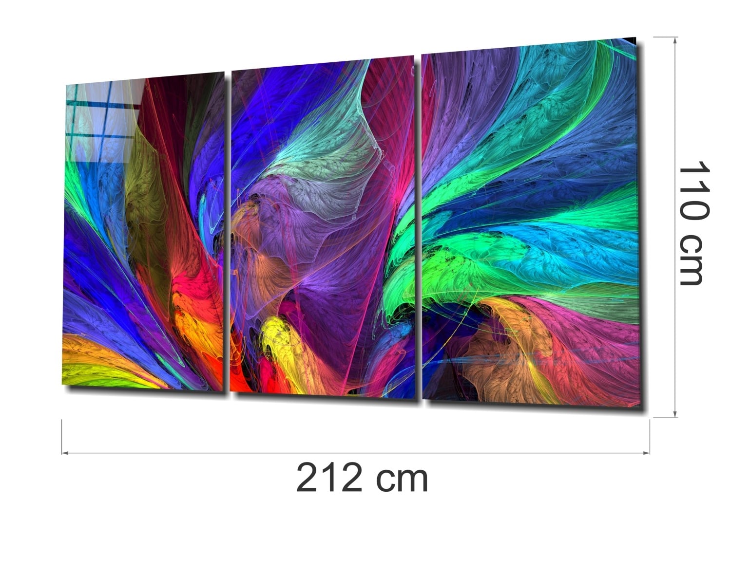 Dance of Colors UV Digital Painted Frameless Glass Wall Art or Decor - Art Gallery EU - 2