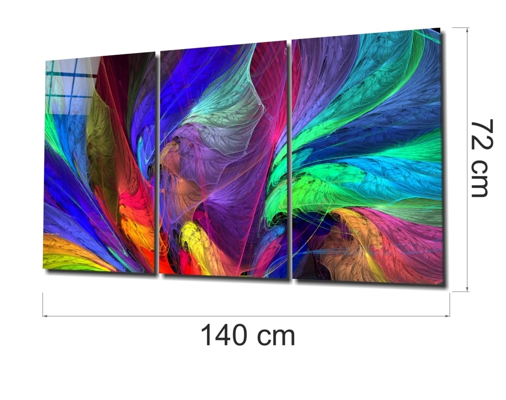 Dance of Colors UV Digital Painted Frameless Glass Wall Art or Decor - Art Gallery EU - 3