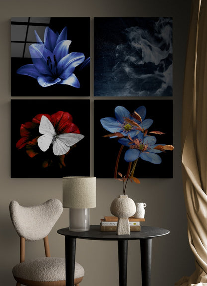 Flowers Quadro UV Digital Painted Frameless Glass Wall Art or Decor - Art Gallery EU - 2