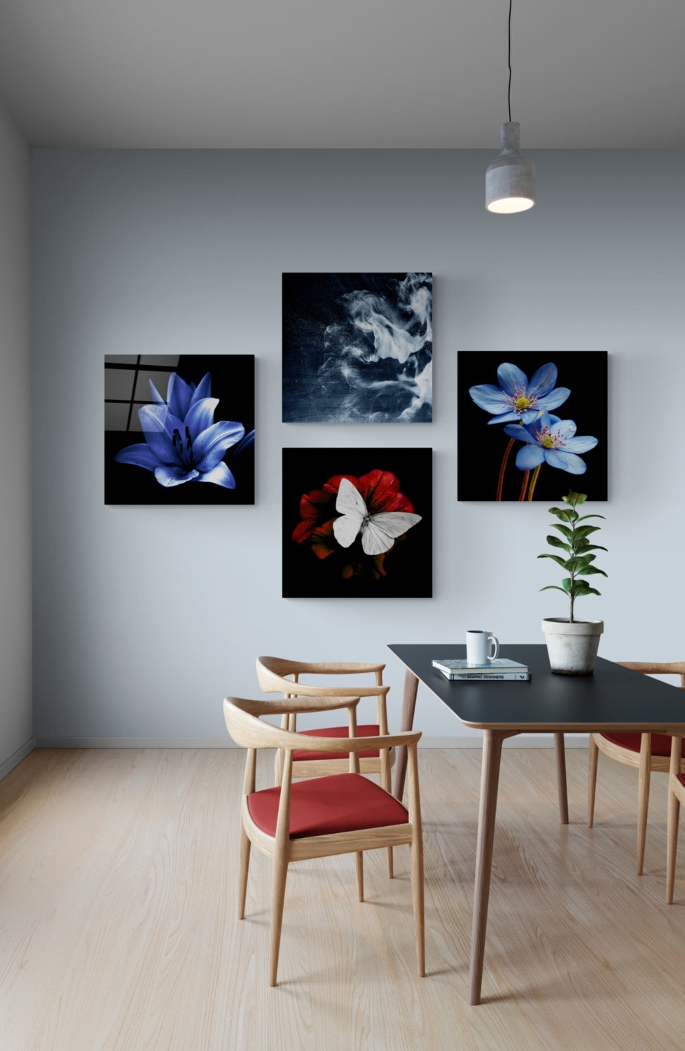 Flowers Quadro UV Digital Painted Frameless Glass Wall Art or Decor - Art Gallery EU - 4