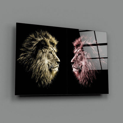 Lion UV Digital Painted Frameless Glass Wall Art or Decor - Art Gallery EU - 2