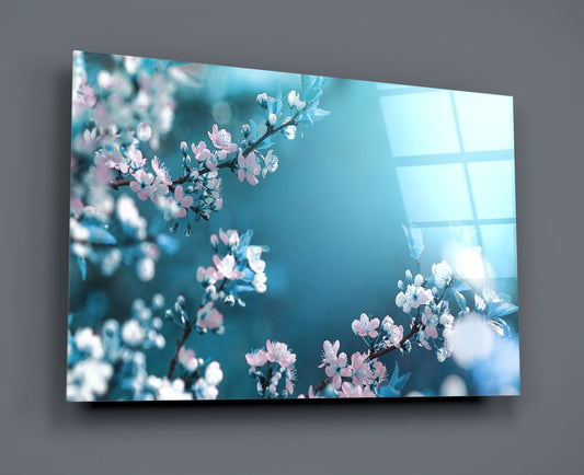 Spring Flowers UV Digital Painted Frameless Glass Wall Art or Decor - Art Gallery EU - 2
