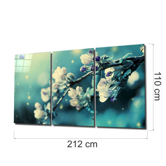 The Spring Flowers UV Digital Painted Frameless Glass Wall Art or Decor - Art Gallery EU - 1