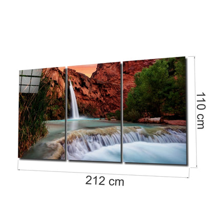 Waterfall UV Digital Painted Frameless Glass Wall Art or Decor - Art Gallery EU - 2
